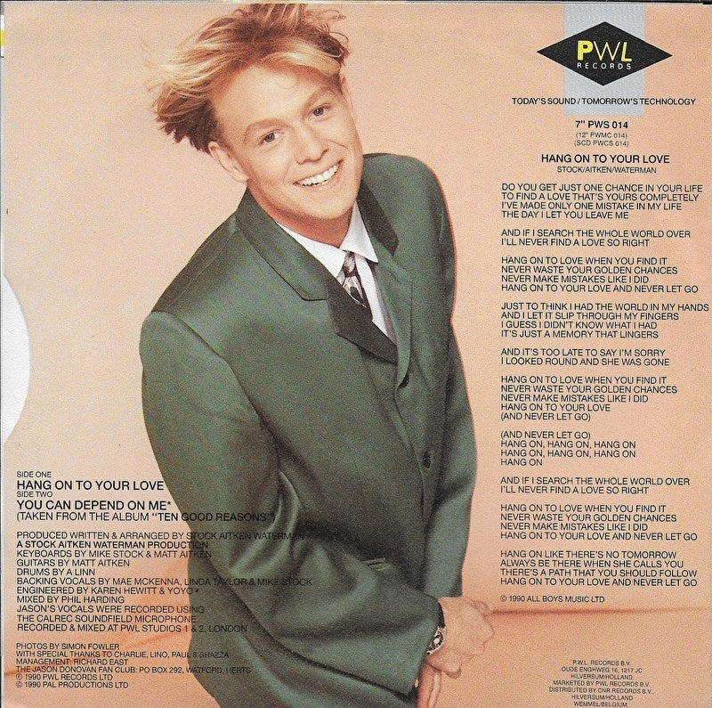 Jason Donovan - Hang on to your love