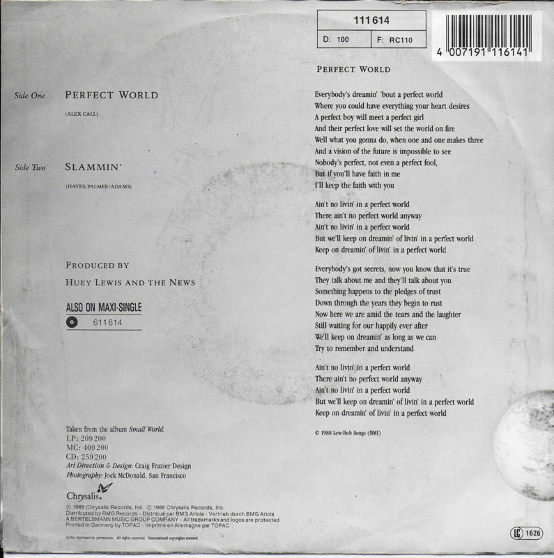 Huey Lewis & the News - Perfect world