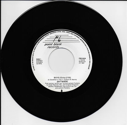 Say When! - Boys
