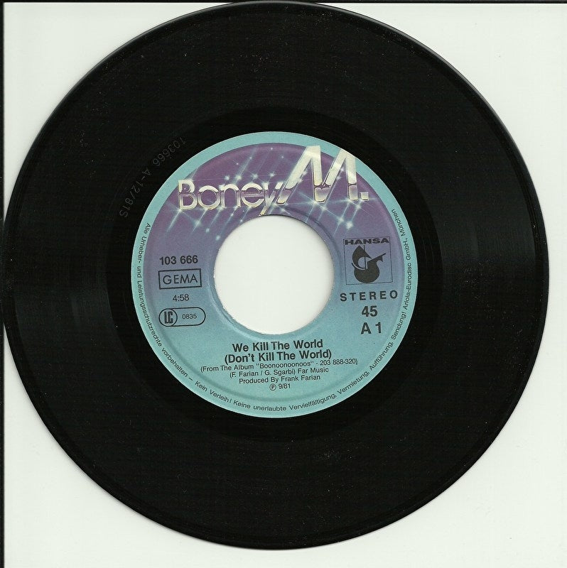 Boney M - We kill the world (don't kill the world)