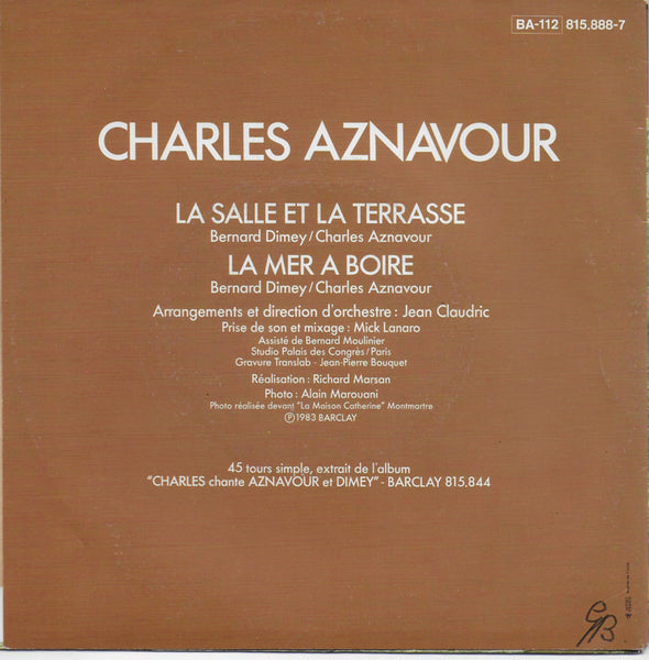 Charles Aznavour - La salle et la terrasse