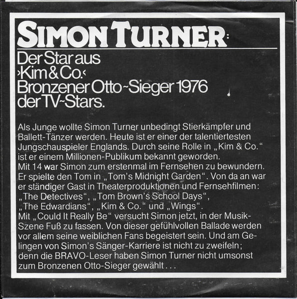 Simon Turner - Could it really be