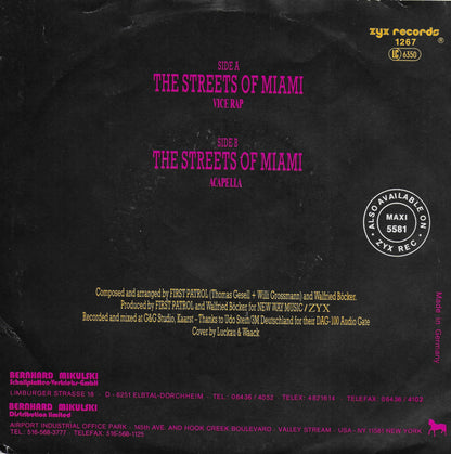 First Patrol feat. Napoleon - The streets of Miami (vice rap)