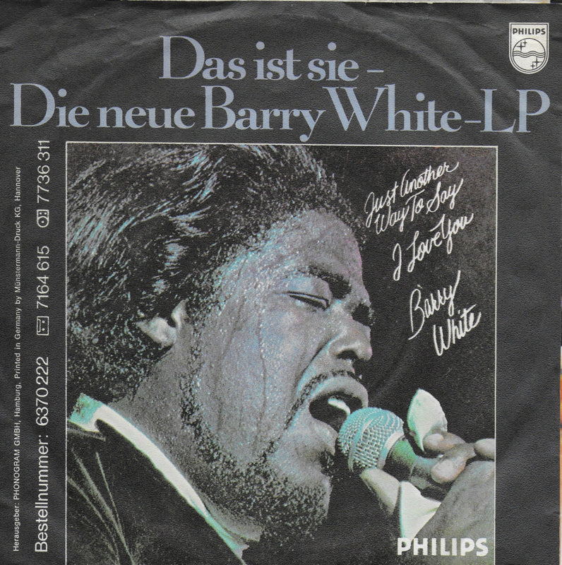 Barry White - I'll do for you anything you want me to (Duitse uitgave)