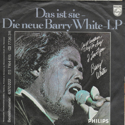 Barry White - I'll do for you anything you want me to (Duitse uitgave)