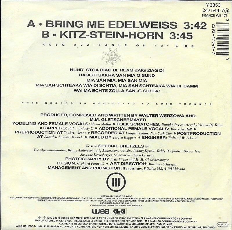 Edelweiss - Bring me edelweiss