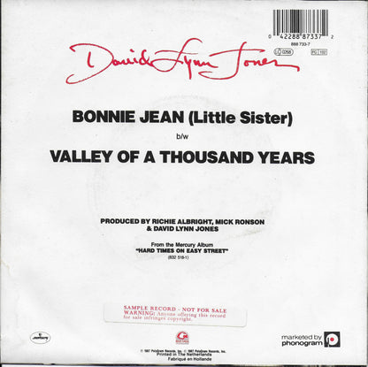 David Lynn Jones - Bonnie Jean (little sister)