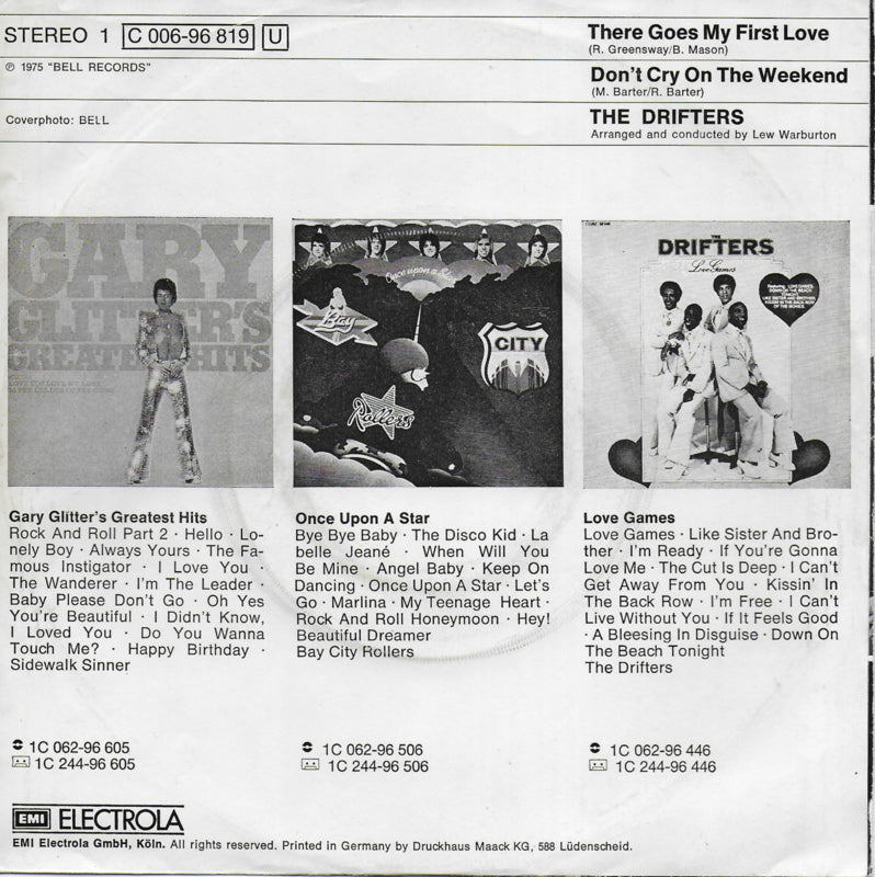 Drifters - There goes my first love (Duitse uitgave)