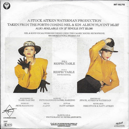 Mel & Kim - Respectable (Alternative cover)