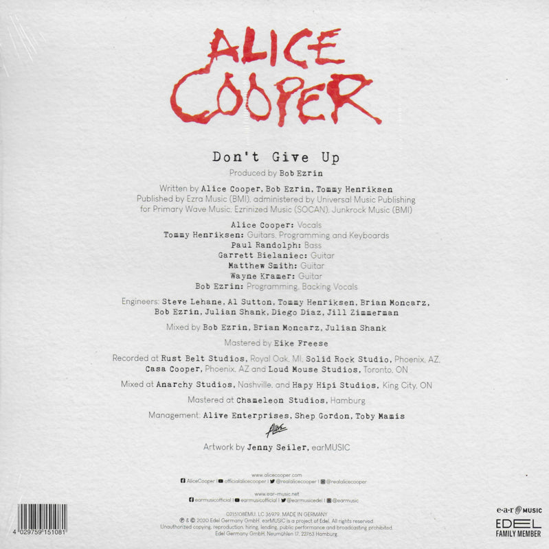 Alice Cooper - Don't give up (Limited edition, picture disc)