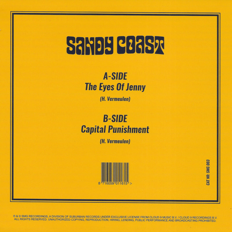Sandy Coast - The eyes of Jenny / Capital punishment (Limited edition, sneeuwwit vinyl)