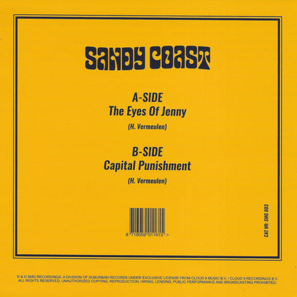 Sandy Coast - The eyes of Jenny / Capital punishment (Limited edition, sneeuwwit vinyl)