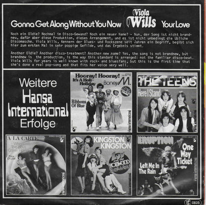 Viola Wills - Gonna get along without you now (Duitse uitgave)