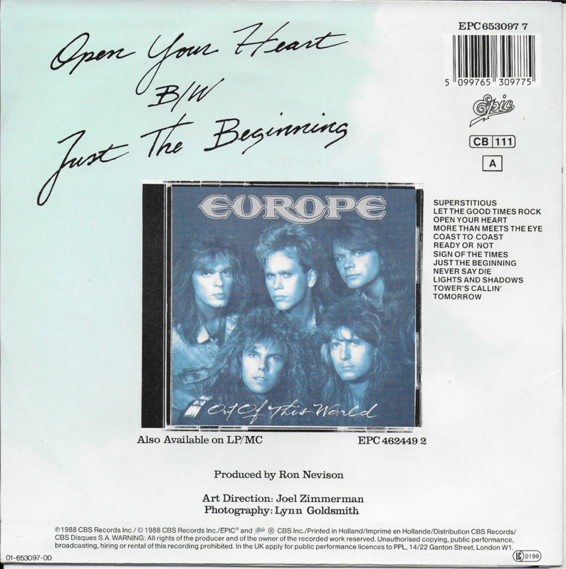 Europe - Open your heart