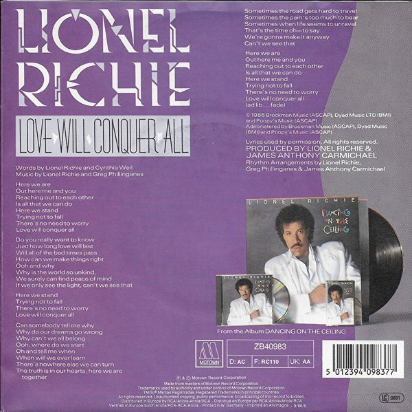 Lionel Richie - Love will conquer all
