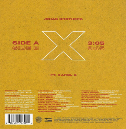 Jonas Brothers ft. Karol G - X (Amerikaanse uitgave, limited edition)