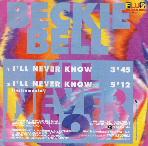 Beckie Bell - I'll never know (Belgische uitgave)
