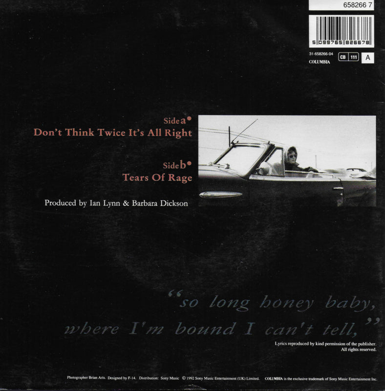 Barbara Dickson - Don't think twice it's all right