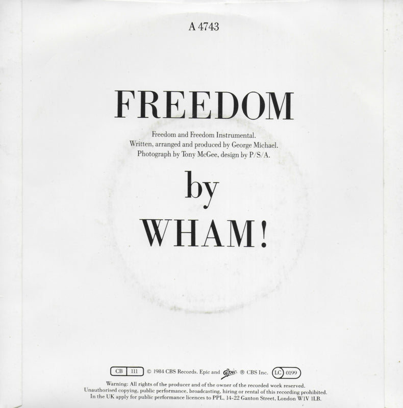 Wham! - Freedom (Engelse uitgave)