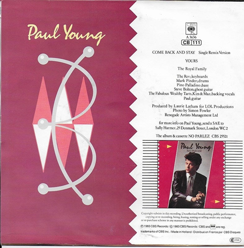 Paul Young - Come back and stay