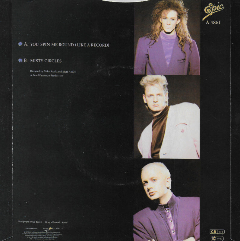 Dead or Alive - You spin me round (like a record) (Engelse uitgave)