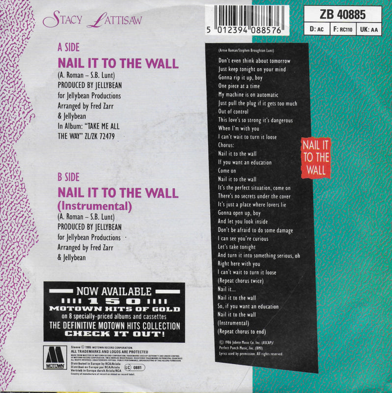 Stacy Lattisaw - Nail it to the wall