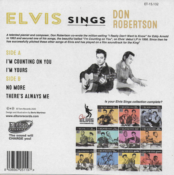 Elvis sings Don Robertson (85th Anniversary) (Spaanse limited edition uitgave, rood vinyl)