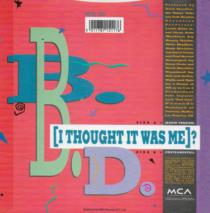 Bell Biv Devoe - B.B.D. (I thought it was me)? (Engelse uitgave)