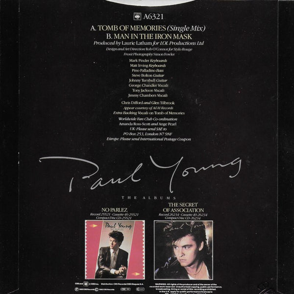 Paul Young - Tomb of memories (Engelse uitgave)