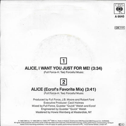 Full Force - Alice, i want you just for me