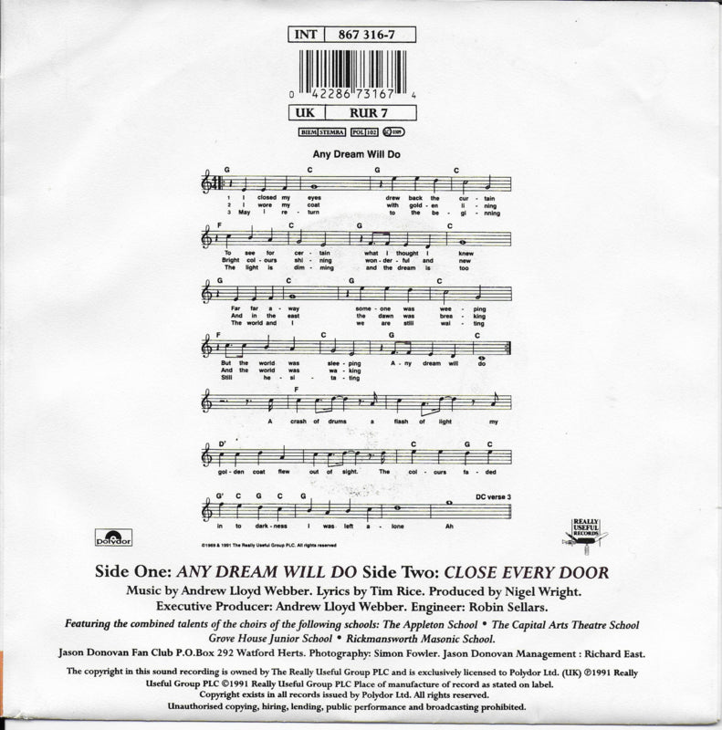 Jason Donovan - Any dream will do