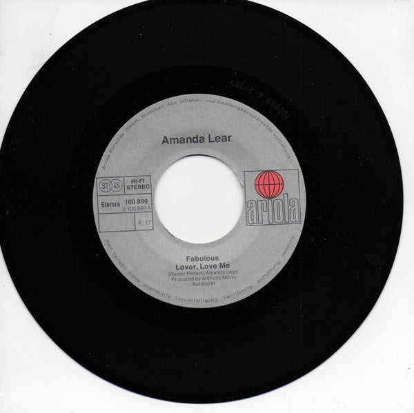 Amanda Lear - Fabulous lover, love me (Duitse uitgave)