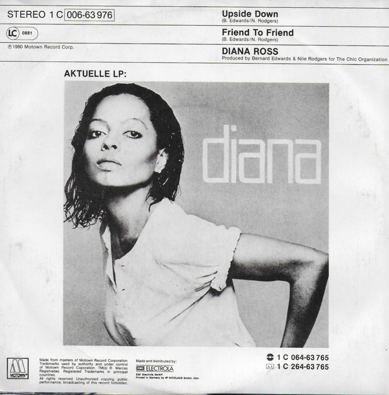 Diana Ross - Upside down (Duitse uitgave)