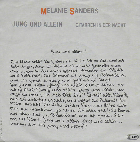 Melanie Sanders - Jung und allein