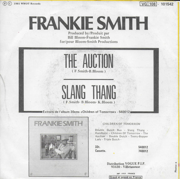 Frankie Smith - The auction