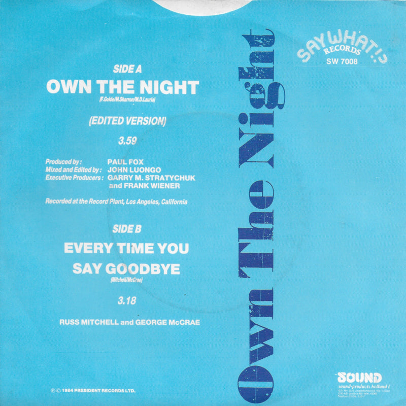 George McCrae - Own the night