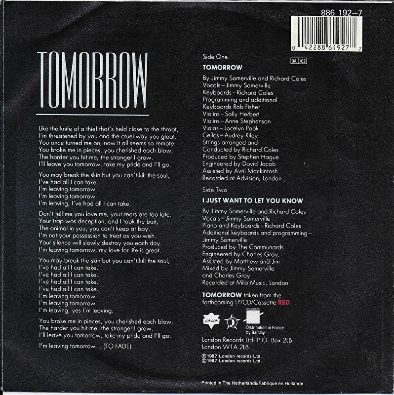 Communards - Tomorrow