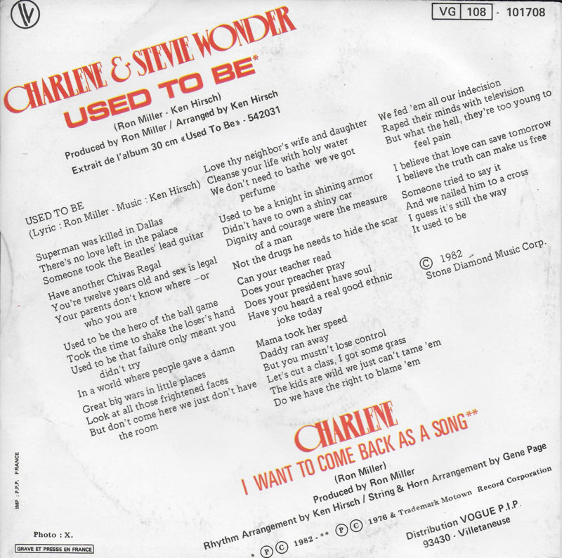 Charlene & Stevie Wonder - Used to be