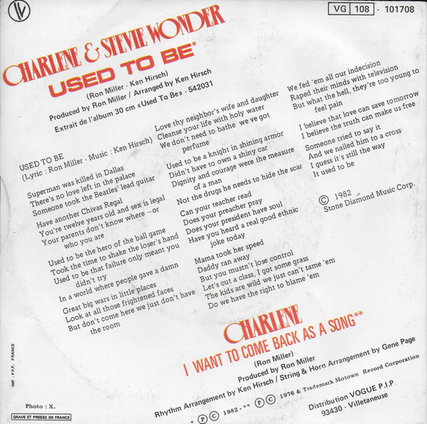 Charlene & Stevie Wonder - Used to be