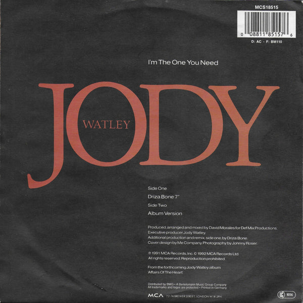 Jody Watley - I'm the one you need