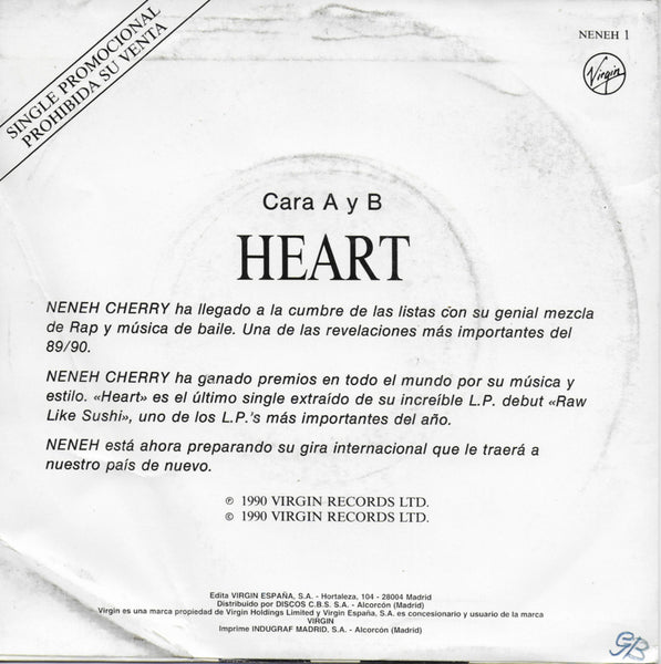 Neneh Cherry - Heart (Spaanse promo uitgave)