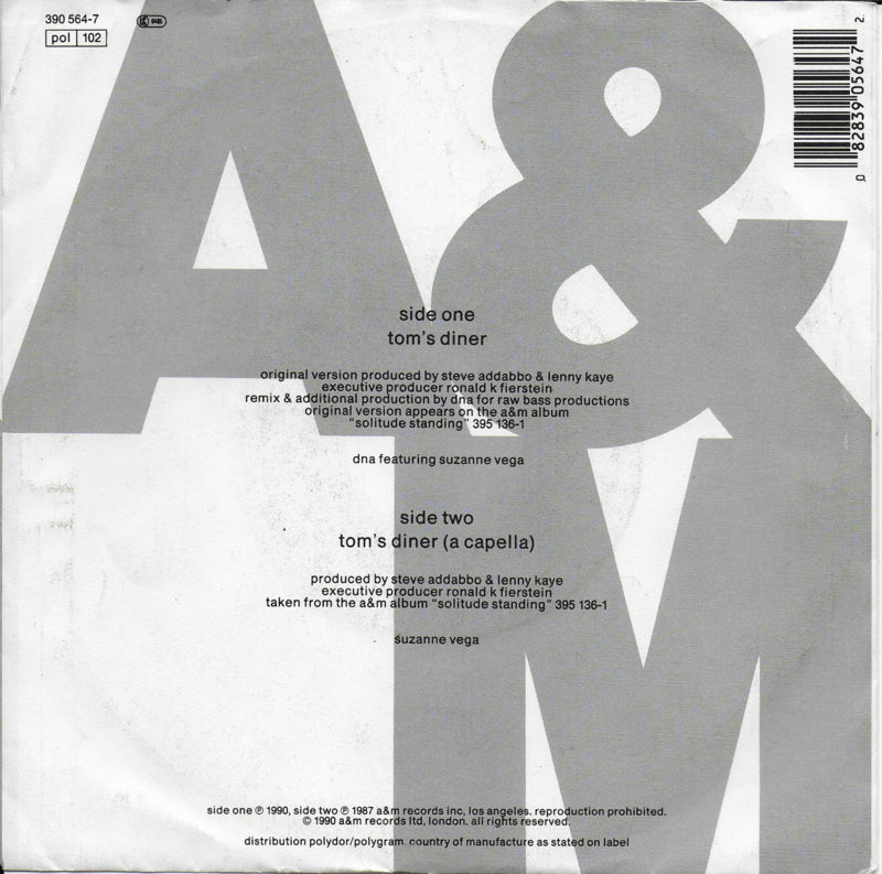 DNA feat. Suzanne Vega - Tom's diner