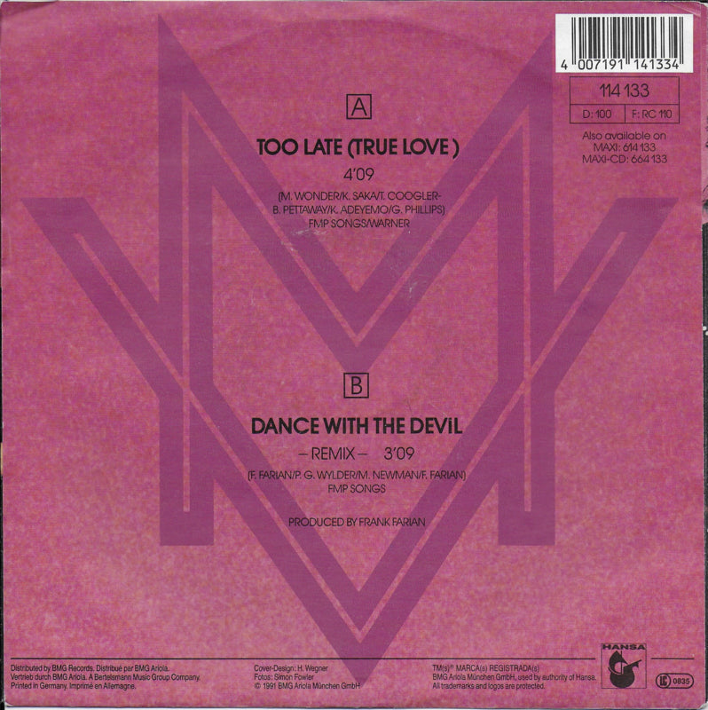 Real Milli Vanilli - Too late (true love)