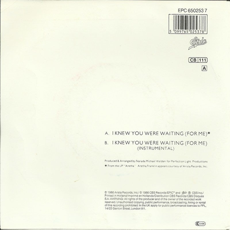 Aretha Franklin & George Michael - I knew you were waiting (for me)