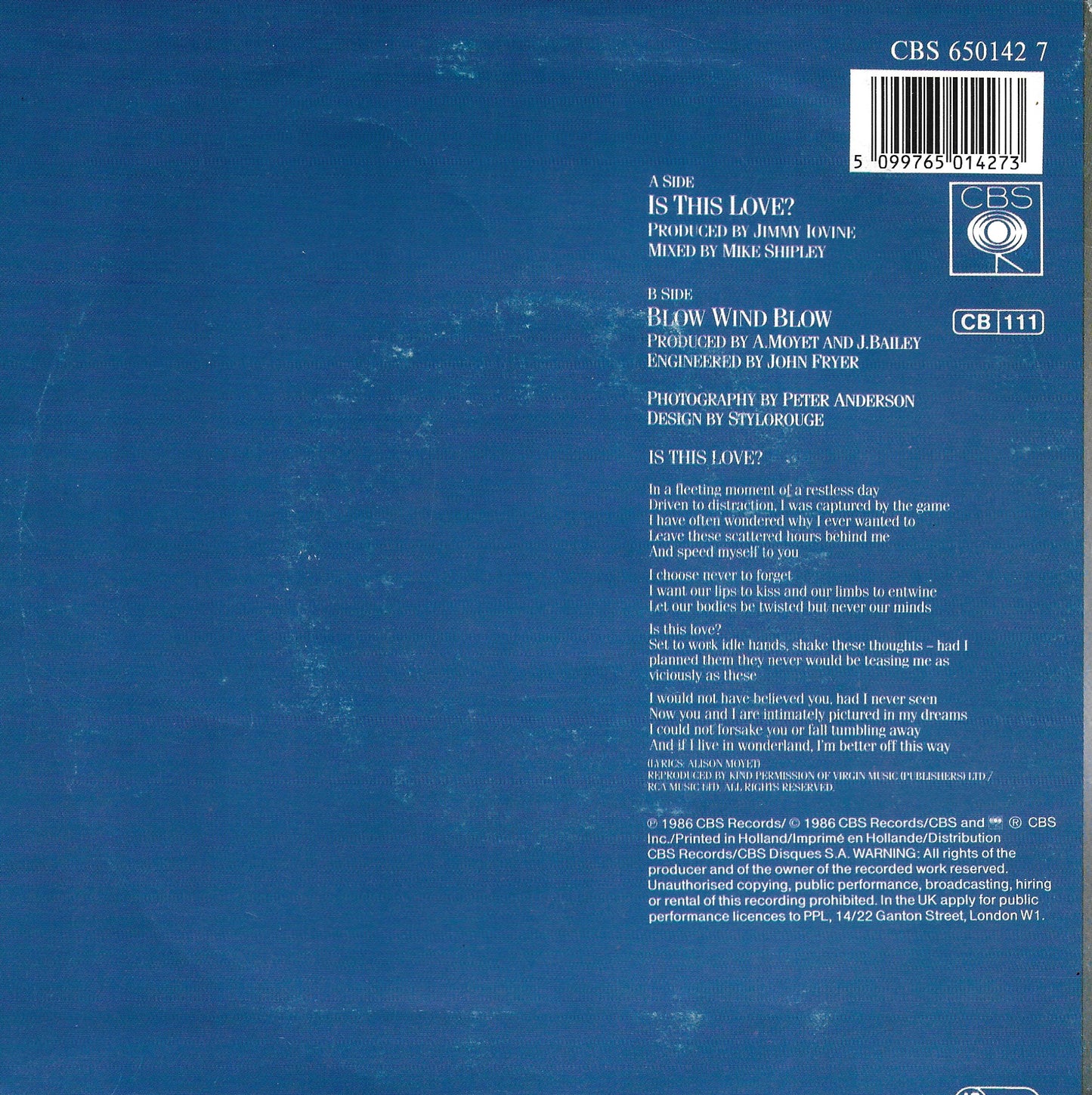 Alison Moyet - Is this love?