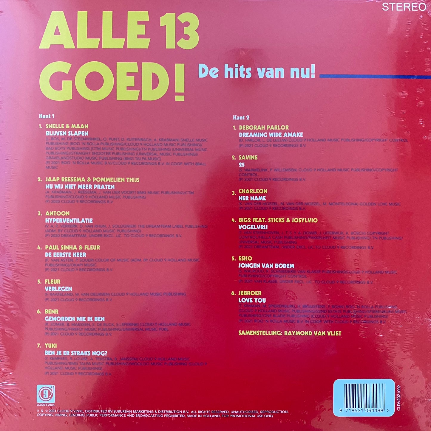 Various - Alle 13 Goed! (De Hits Van Nu!) (Limited edition, red vinyl) LP)