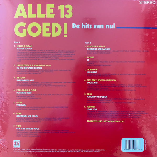 Various - Alle 13 Goed! (De Hits Van Nu!) (Limited edition, red vinyl) LP)