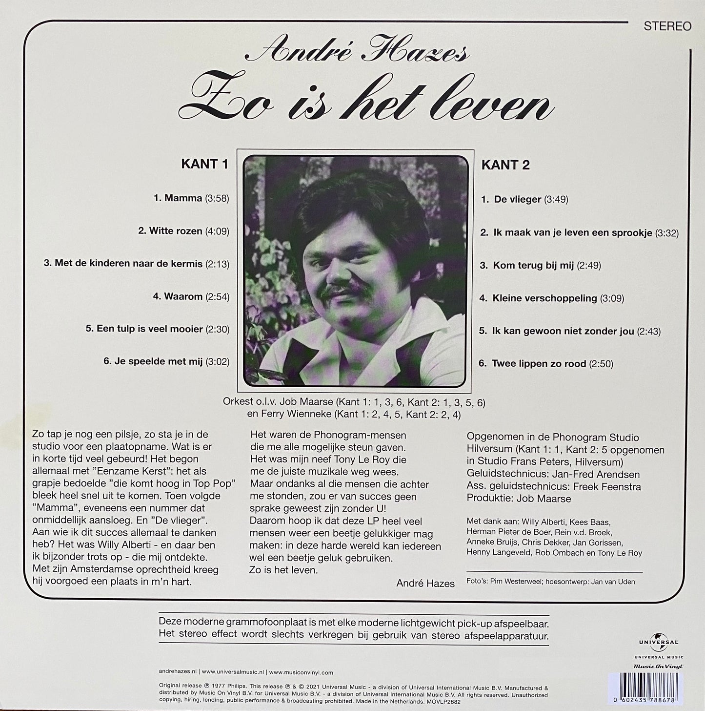 André Hazes - Zo Is Het Leven (Limited edition, yellow vinyl) (LP)