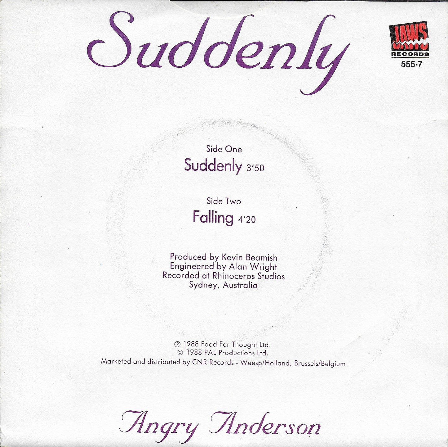 Angry Anderson - Suddenly