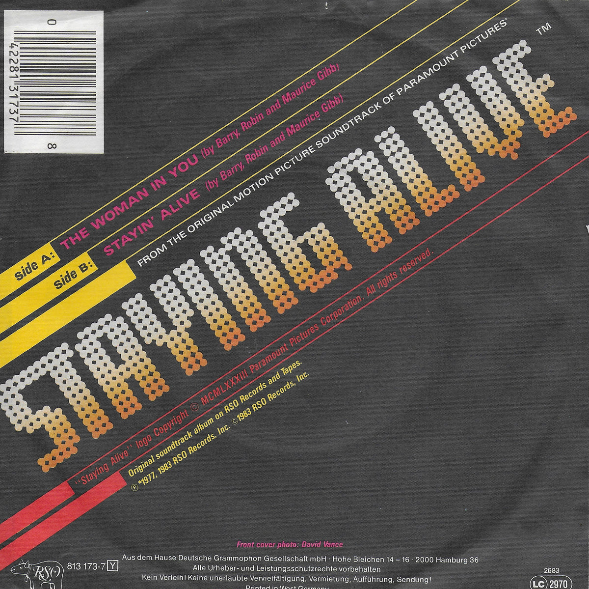 Bee Gees - The woman in you / Stayin' alive (Duitse uitgave)